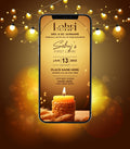 1st Lohri Invitation | Elegant Candle Glow Theme Baby Lohri E-Invite | IM-2545